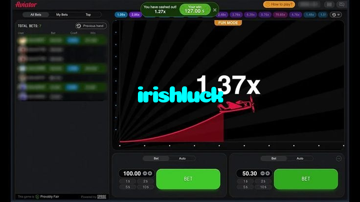 irishluck casino presented on mobile device in Pakistan with slots and live games